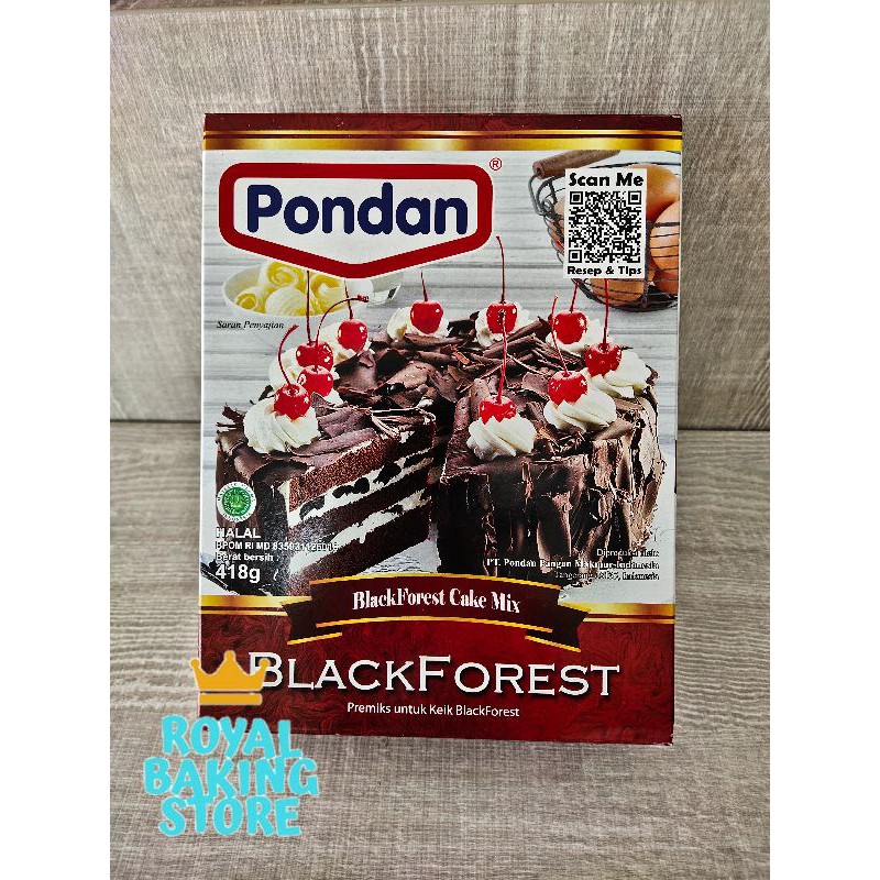 

Pondan blackforest cake mix 418 gr / premix blackforest cake