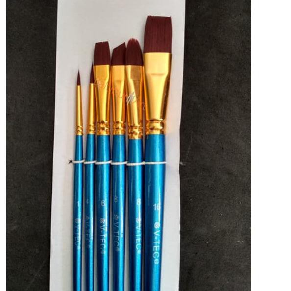 

QTD V-tec Artist Brush A0080 Set 6 / Kuas Lukis V-tec Set 6 - Kuas Vtec Terlaris dan Berkualitas Rea
