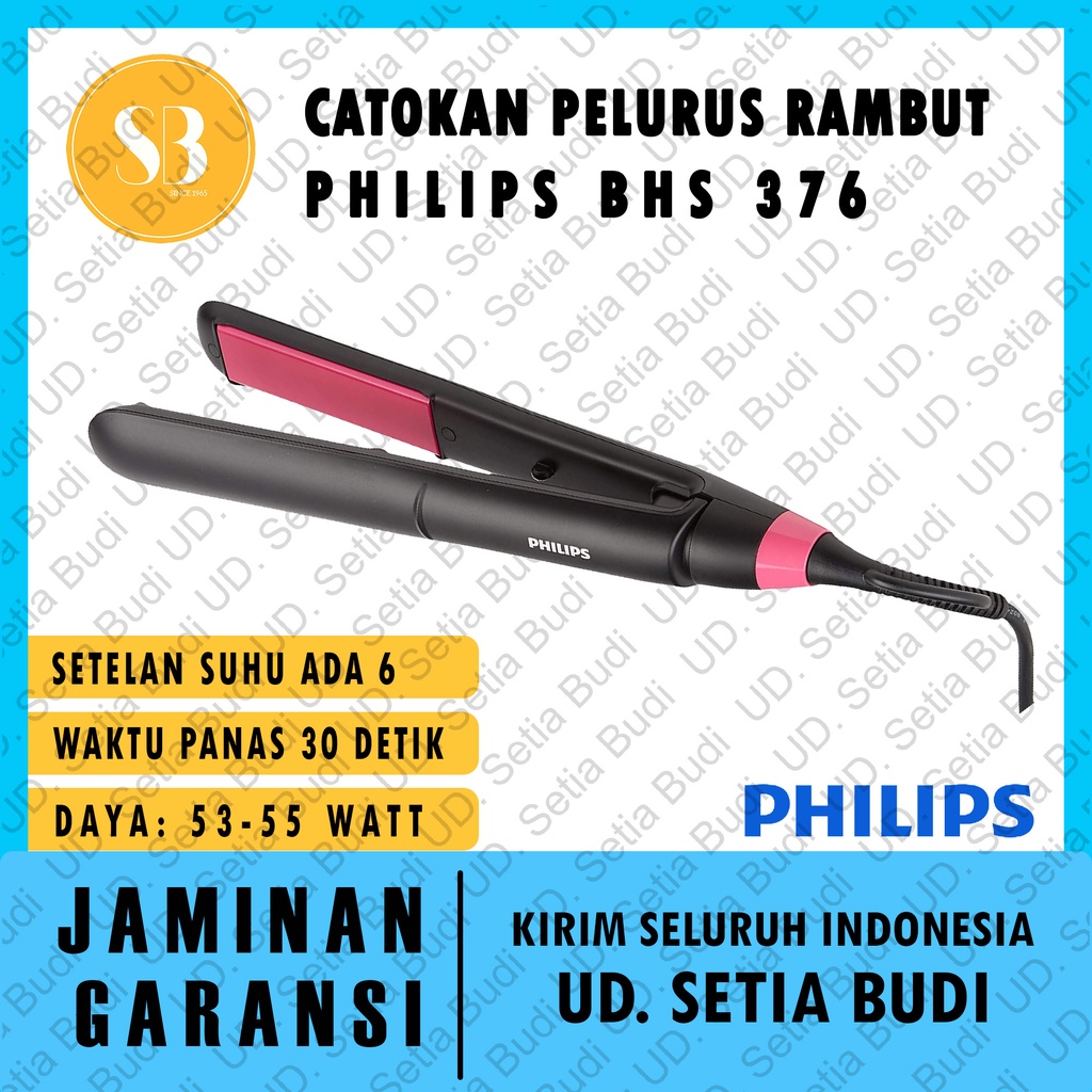 Catokan Pelurus Rambut Philips Hair Straightener BHS-376 / BHS 376