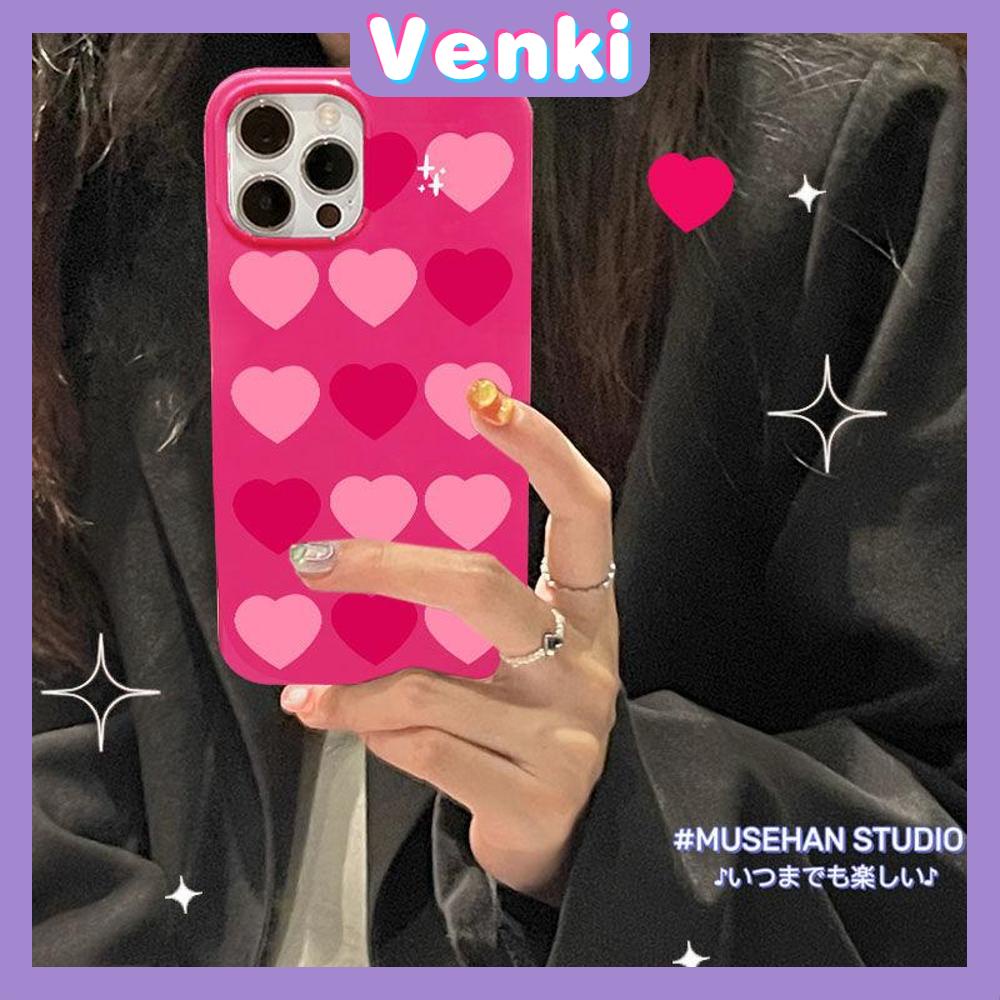 iPhone Case For 14 Series TPU Soft Case Sweet Style Glossy Full Screen Of Love Rose Pink Candy Case Camera Protection Shockproof For iPhone 14 13 12 11 Plus Pro Max 7 Plus X XR