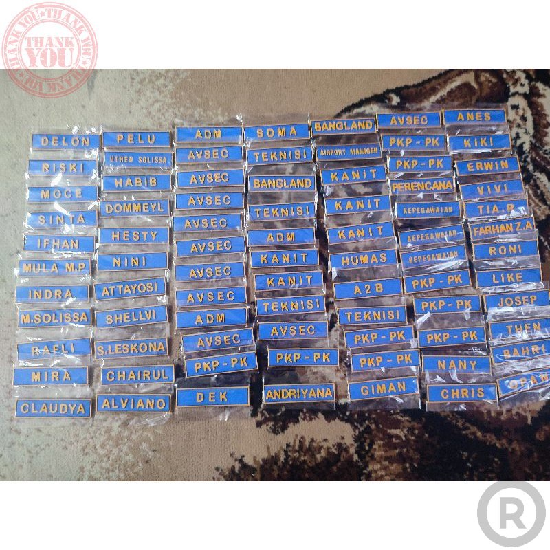 emblem patch ruber costum nama nama Terbaru Nama dada Sekolah Bordir Nama Custom Nama Dada