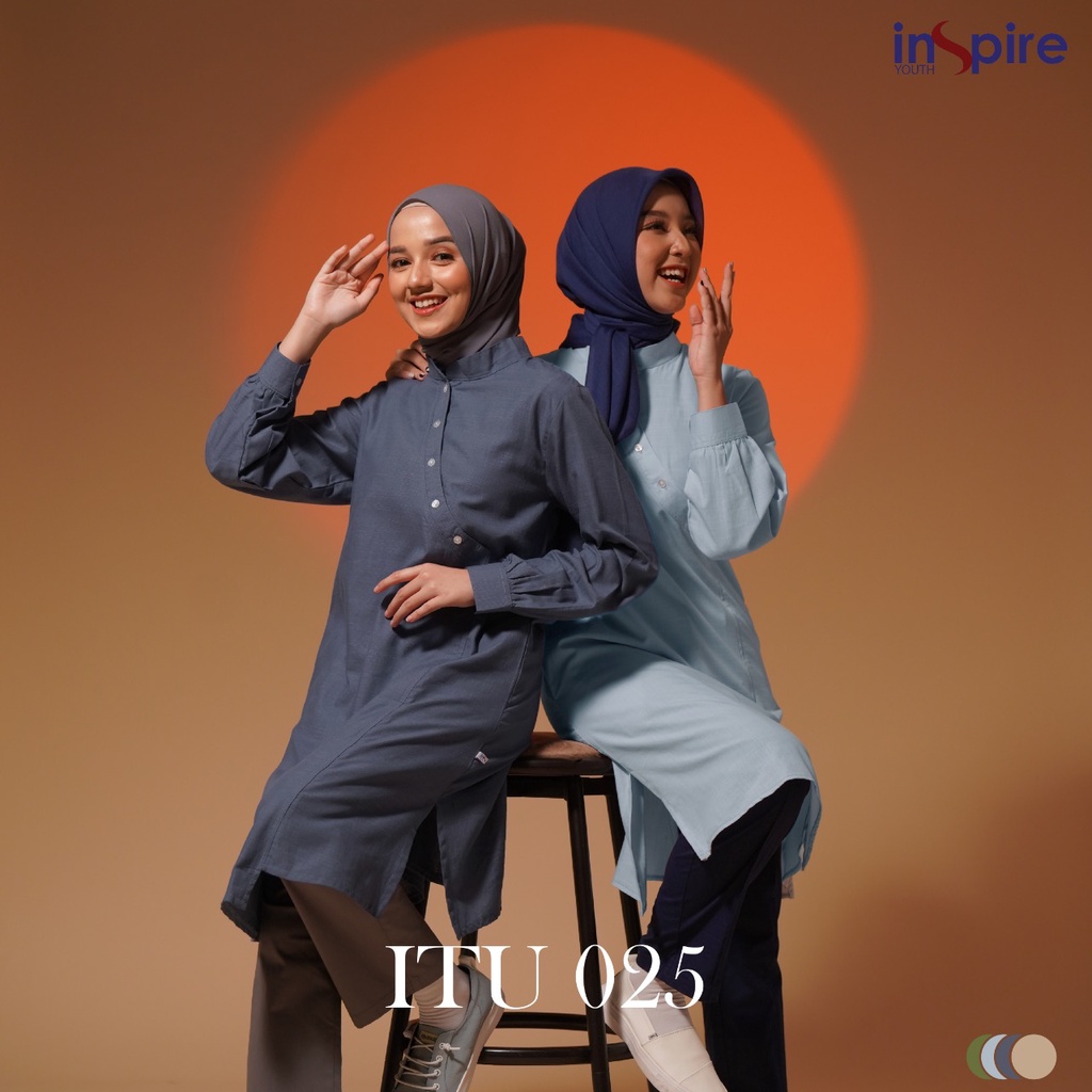 Inspire ITU 25 Tunik Wanita Muslimah Atasan Polos Tunik Daily OOTD