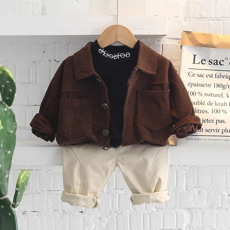 Jaket Set 3in1 Setelan Anak SETH Baju Anak Laki Laki Korean Style Import