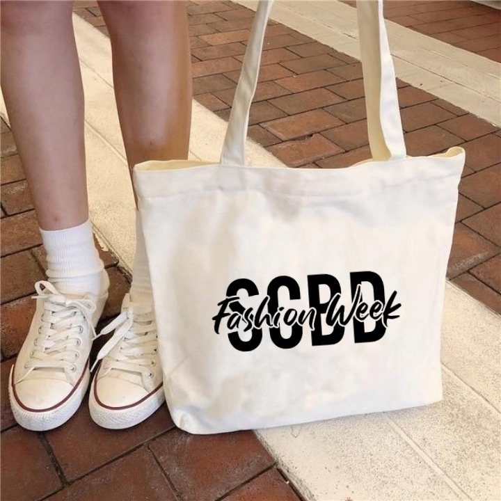 Tote Bag Canvas SCBD FASHION WEEK / Tas Nudie Canvas / Tote Bag Kanvas / TIPE A