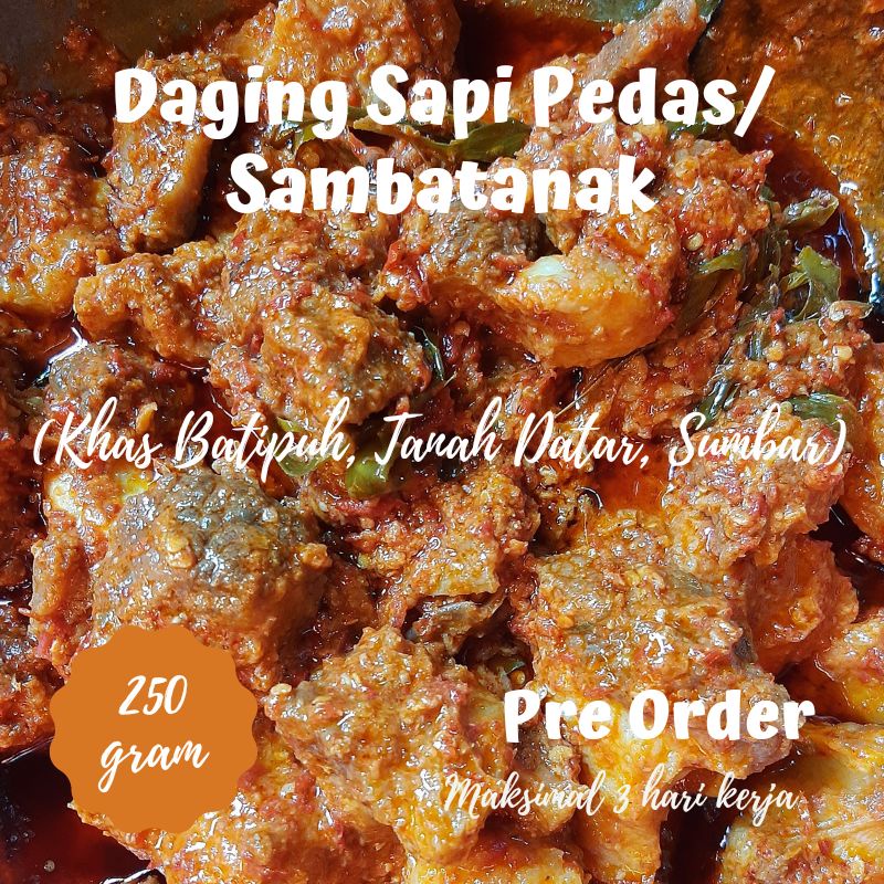 

Oseng Daging Pedas Mercon/Daging Sapi Pedas/Balado Daging/Sambatanak Khas Padang/Batipuh