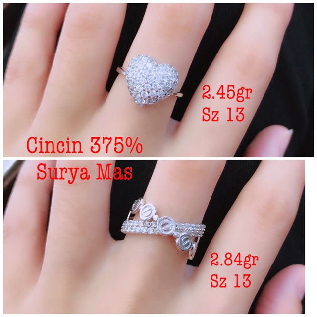 Cincin emas asli 375%