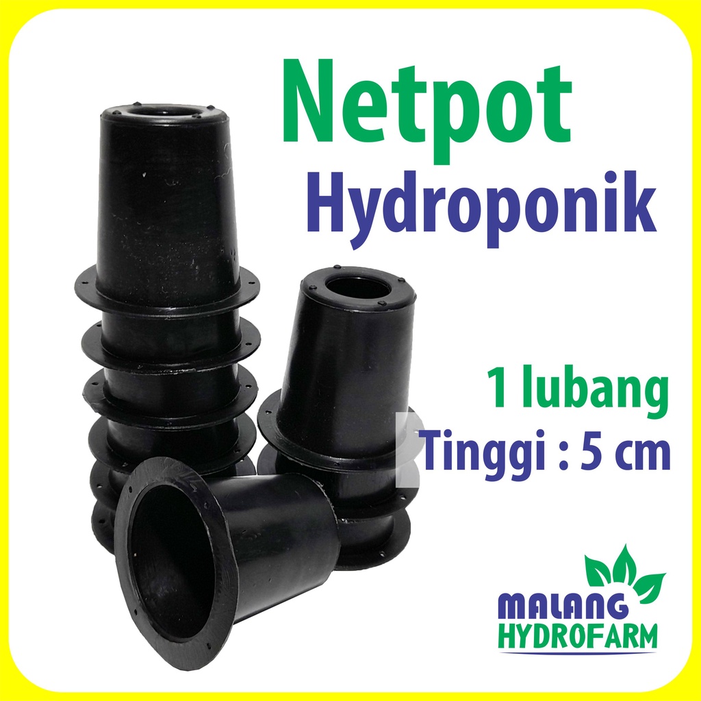 Netpot Hydroponik 1 lubang 5 cm pot jaring hidroponik sayur sayuran buah nft dft rakit apung net hol