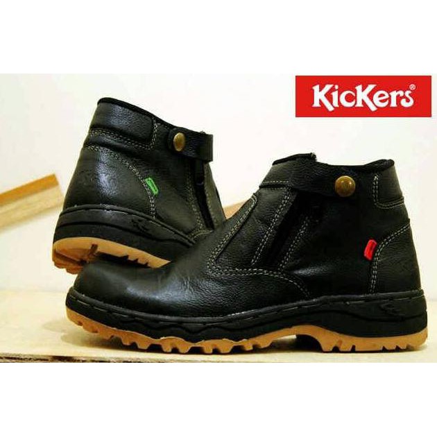 🔥 SEPATU BOOT PROYEK PRIA KICKERS SAFETY UJUNG BESI KULIT GRADE ORI