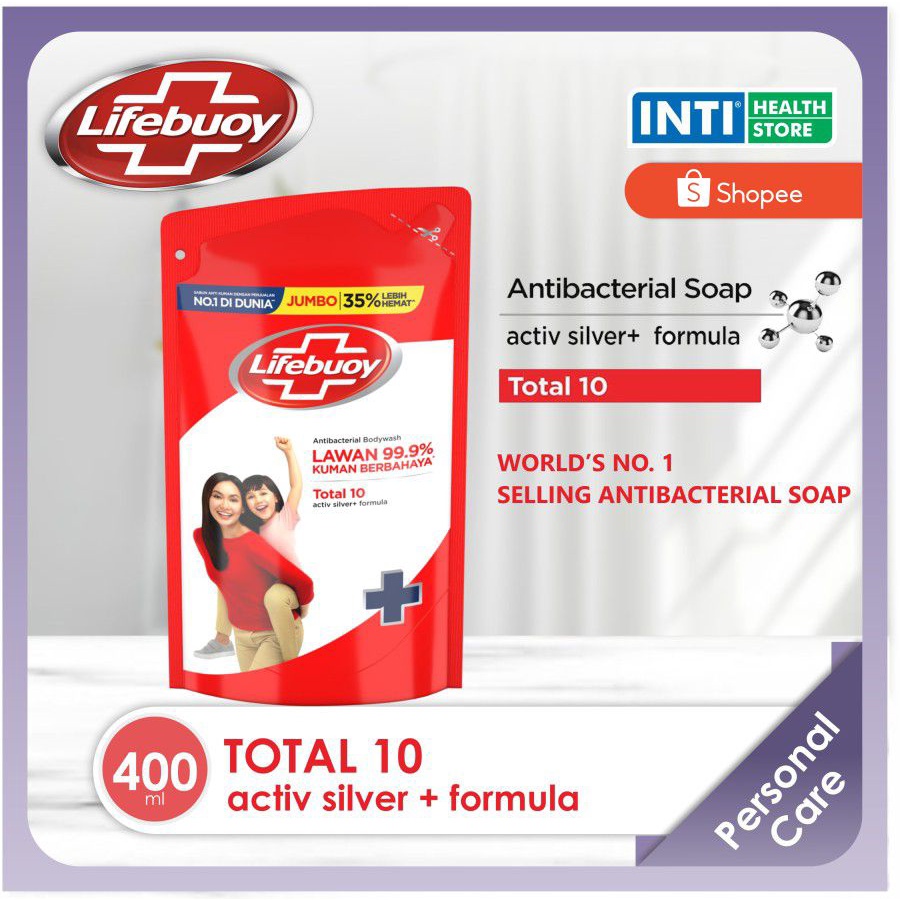 Lifebuoy | Sabun Mandi Cair | Bodywash Pouch Refill 400ml