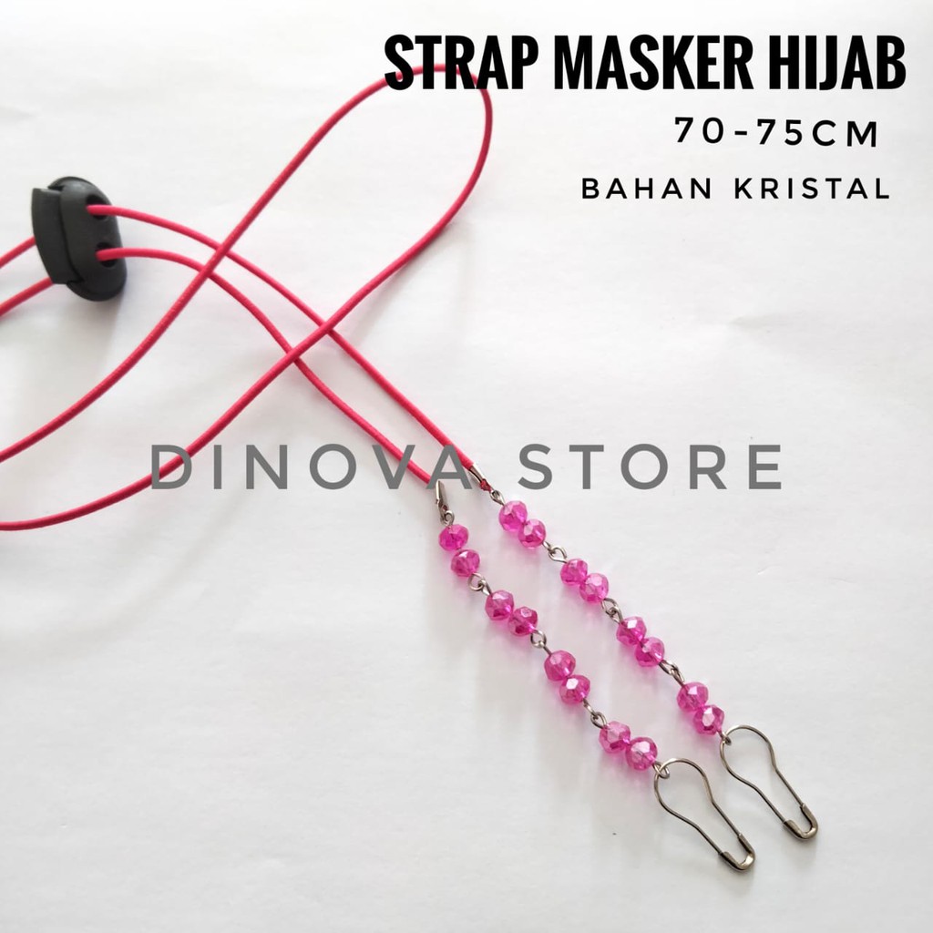 strap masker KRISTAL STOPPER/tali masker/kalung masker