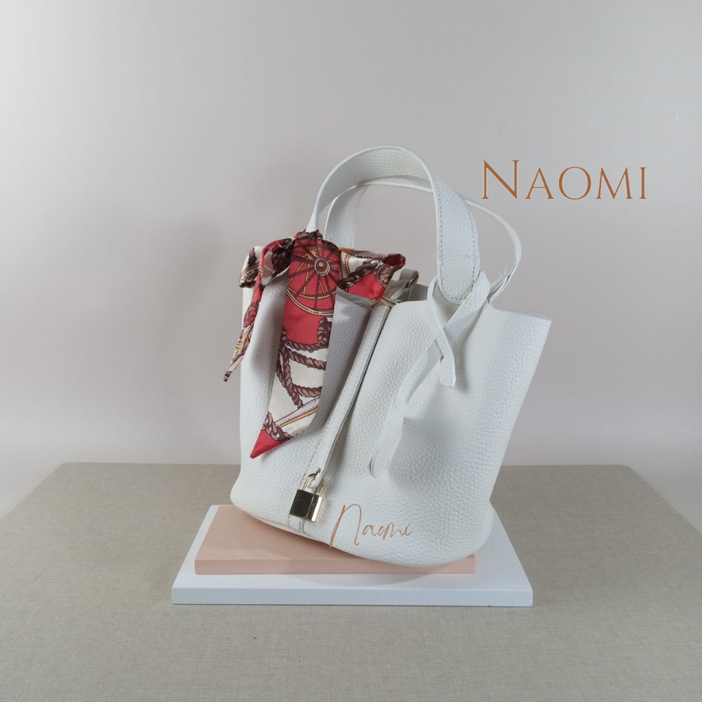 NAOMI - Elenna Bucket Bag Handbag Import Premium Wanita - free scarf tas Jinjing - Tas Tenteng - Fashion Wanita Cantik Hand Bags - tas naomi - naomi bag - women bag pico bag premium handbag hand bag