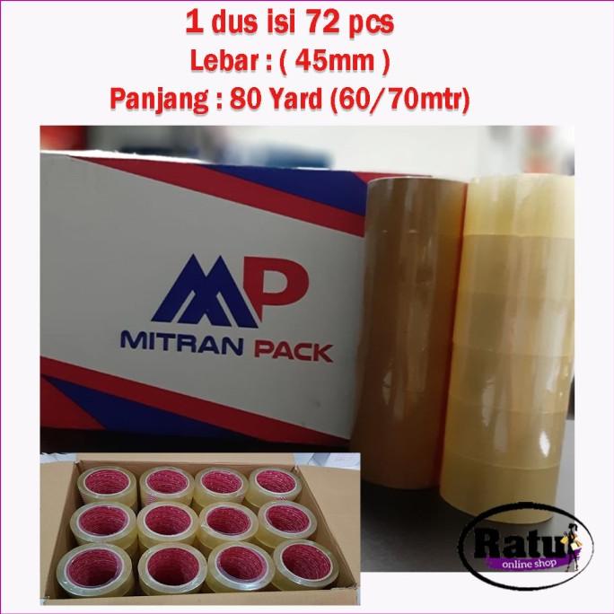 

GROSIR LAKBAN MITRANPACK BENING 1 DUS ISI 72 Lebar : 2" ( 45mm )