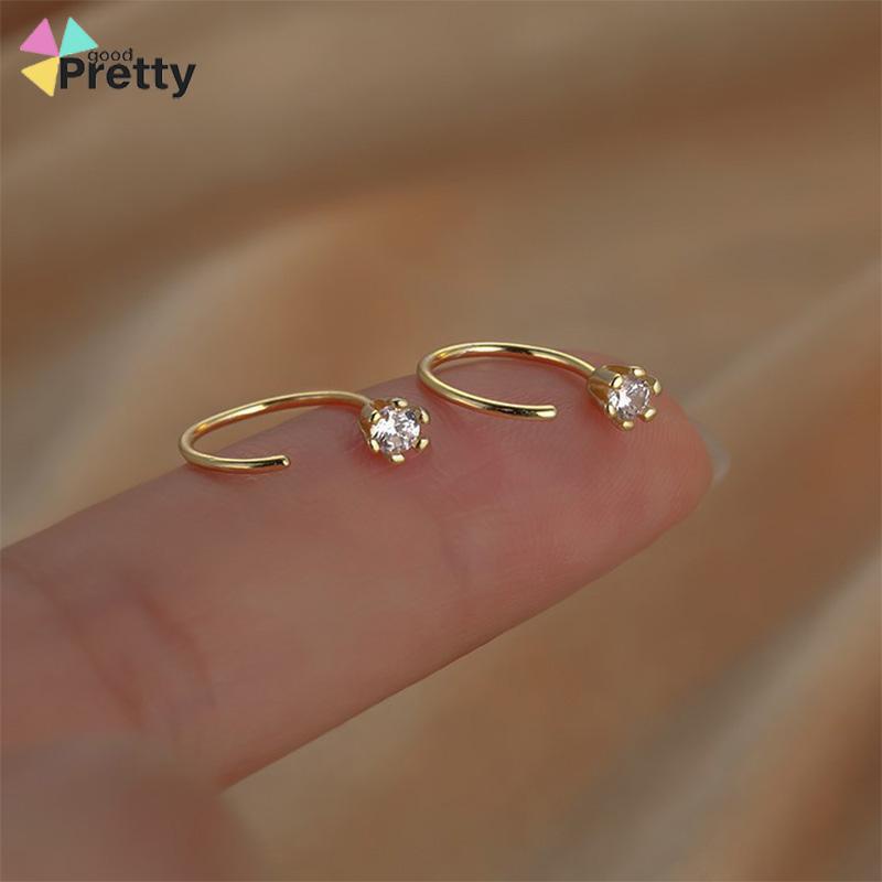 Anting Zirkon Temperamen Fashion Wanita Tidur Gratis Melepas Anting-Anting Trendi Yang Indah - PD