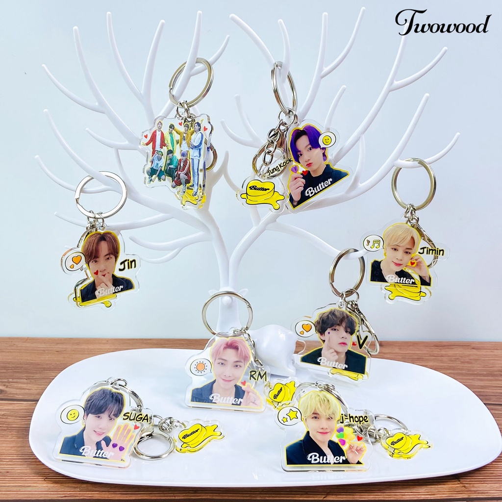 Twowood Gantungan Kunci Motif Print Idol BTS