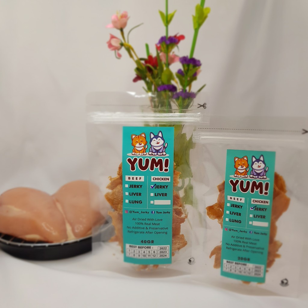 CHICKEN JERKY MEAT JERKY 40 GR - 100% REAL MEAT