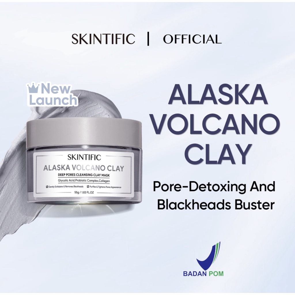 SKINTIFIC Alaska Volcano Clay Mask Deep Pores Cleansing Mud Mask 55g