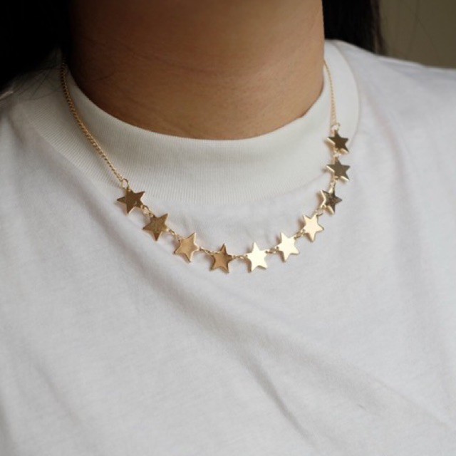 Ark.co - Stellar Star &amp; Leaf necklace kalung daun rumbai