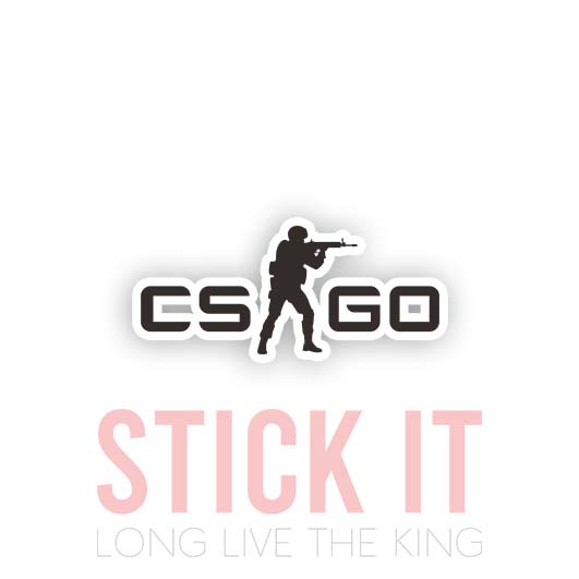 

Stiker sablon setrika DTF kaos baju sticker vinyl cs go gamer 12