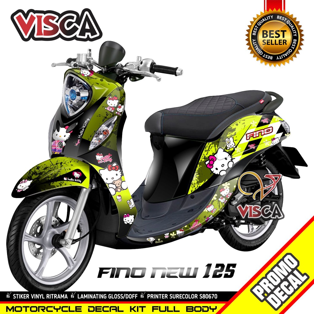 Jual Decal STICKER MOTOR FINO NEW 125 FULL BODY Stiker Fino New 125 MOTIF HELLO KITTY Indonesia Shopee Indonesia