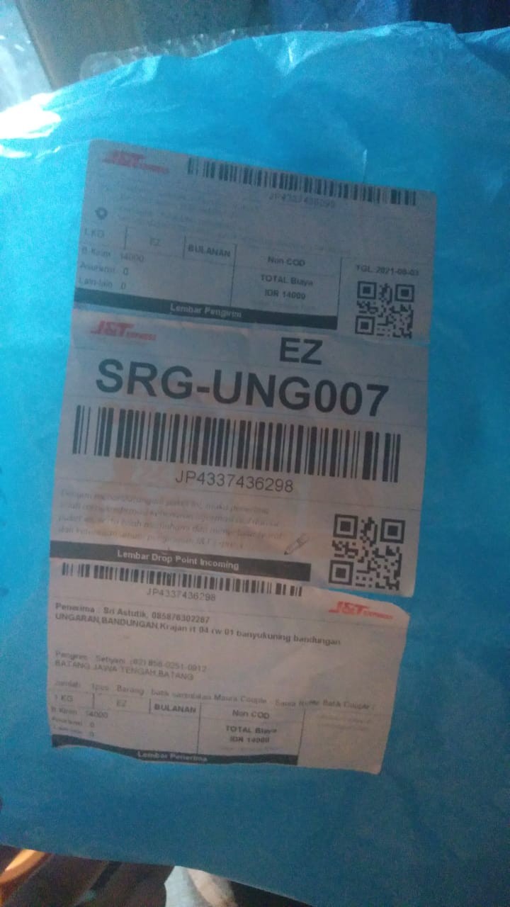 Batik Sarimbitan Maura Couple - Sania Ruffle Batik Couple / Sarimbit Batik Pekalongan / Blus Batik