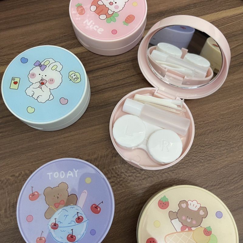 KOTAK SOFTLENS RABBIT &amp; BEAR / TEMPAT SOFTLENS / TRAVEL KIT SOFTLENS