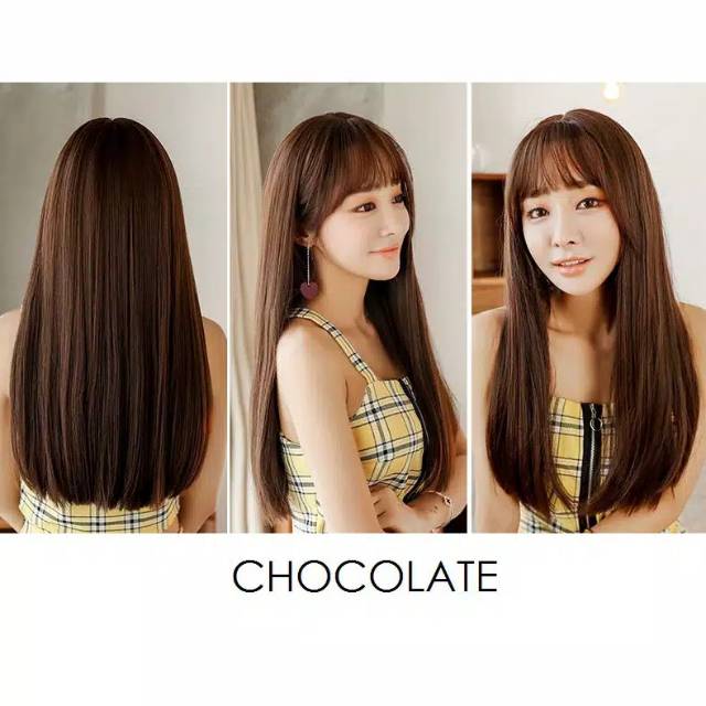 [GRATIS HAIRNET] Wig Gradasi Taro / Light Tea / Honey Pudding / Chocolate