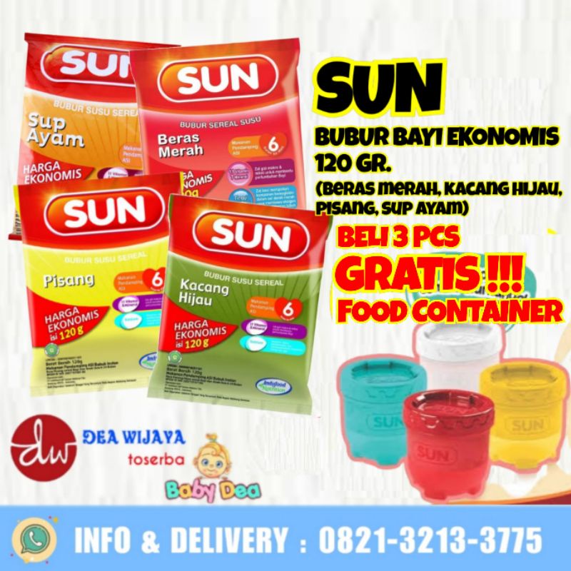 SUN Bubur Kemasan Ekonomis 120 Gr.