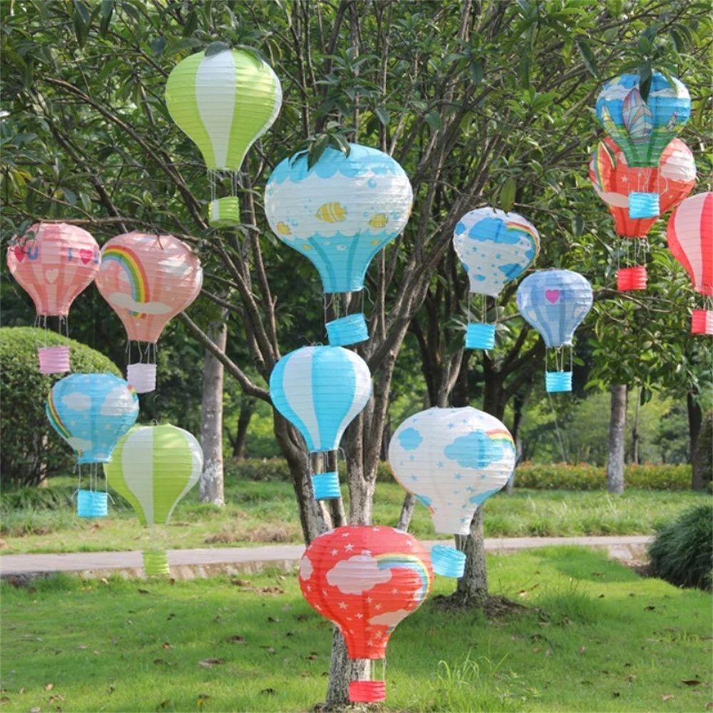 Rebuy Paper Lantern Dekorasi Ulang Tahun Pernikahan Anak Rainbow Craft DIY Lentera Festival Balon Udara Panas