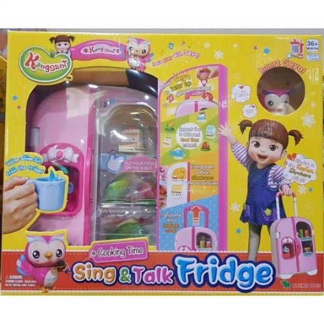 Mainan Anak Kongsuni sing n Talk Fridge Kulkas Original Korea