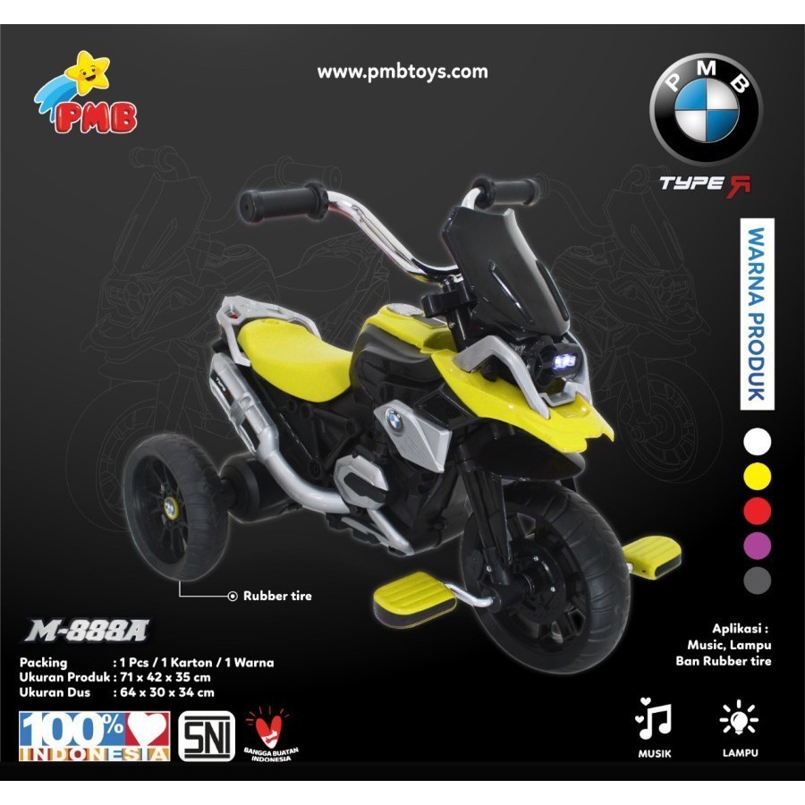 Mainan Anak Sepeda Roda Tiga PMB M888A - PMB Toys