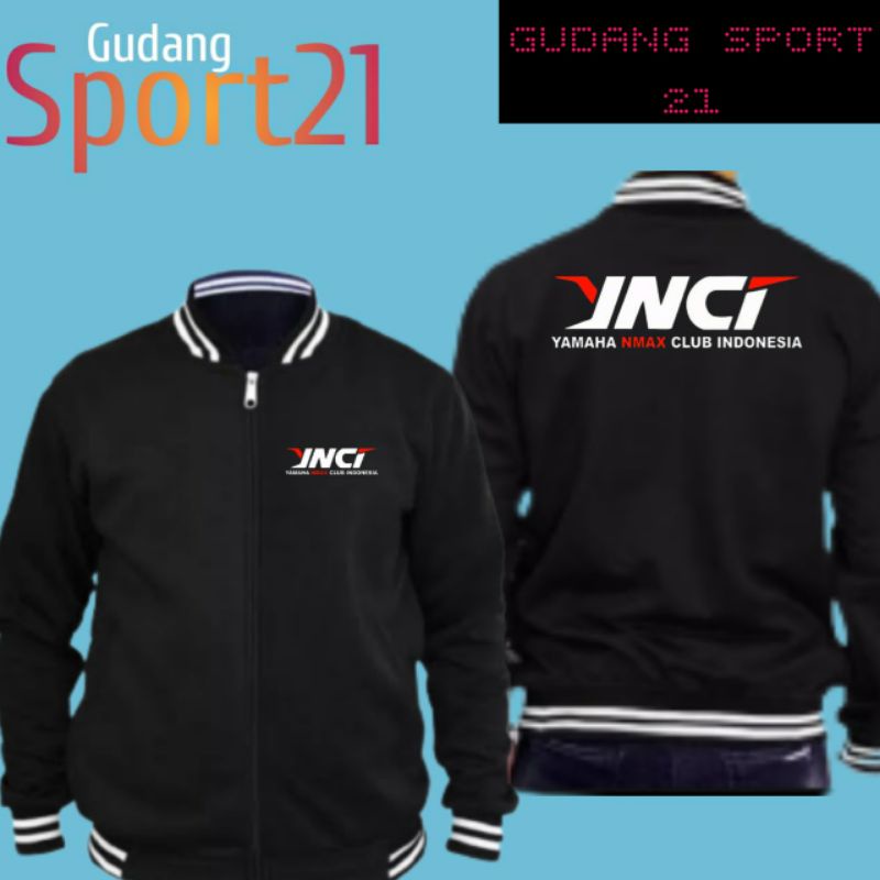 JAKET BASEBALL YNCI YAMAHA NMAX CLUB INDONESIA JAKET OTOMOTIF