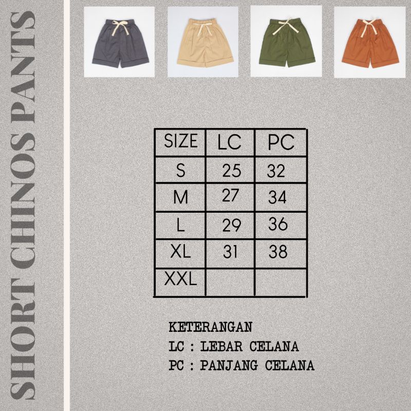SHORT CHINOS PANTS - Promo 10.10 Celana kain katun nyaman Anak Cewek Cowok Street Pants Stretch Laki Perempuan Lucu Murah 1-4 Tahun
