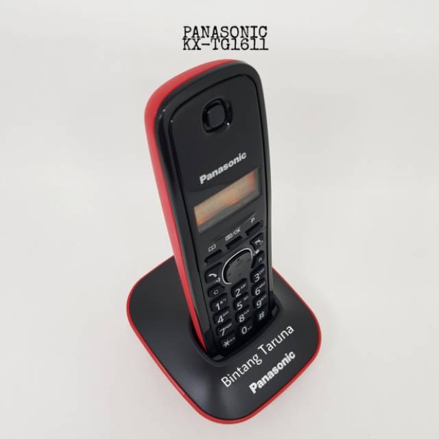 Telepon Wireless Panasonic KX-TG1611 Wireless Panasonic TG1611 (Merah)