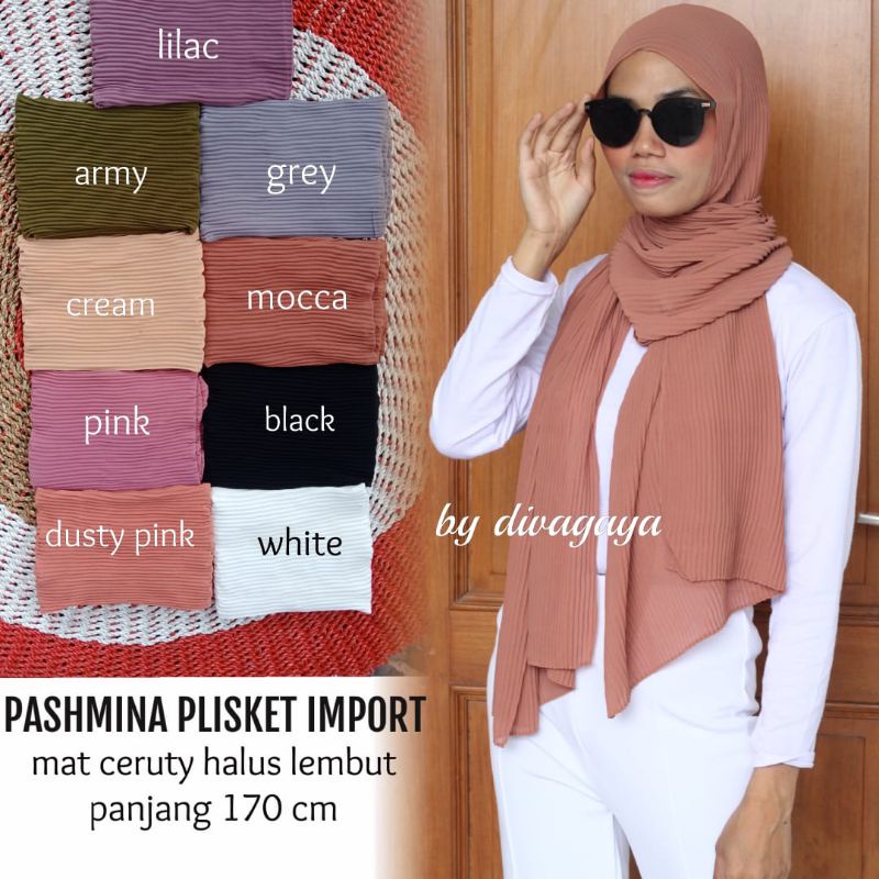 PASHMINA PLISKET LIDI CERUTY IMPORT PJ -+170 CM ADEM