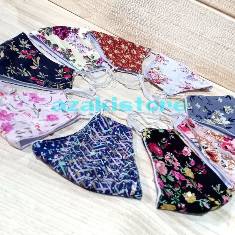 Masker Kain 2 lapis Bahan Katun Jepang