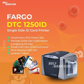 Fargo Printer Kartu DTC 1250ID Single Side Full Colour Monochrome 300 dpi