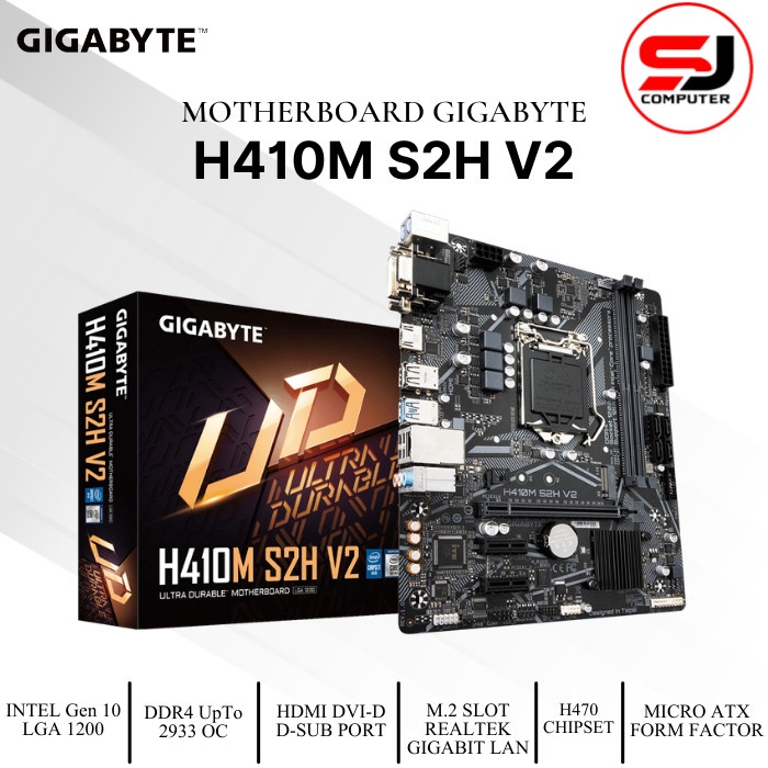 MOTHERBOARD GIGABYTE H410M S2H V2 LGA 1200