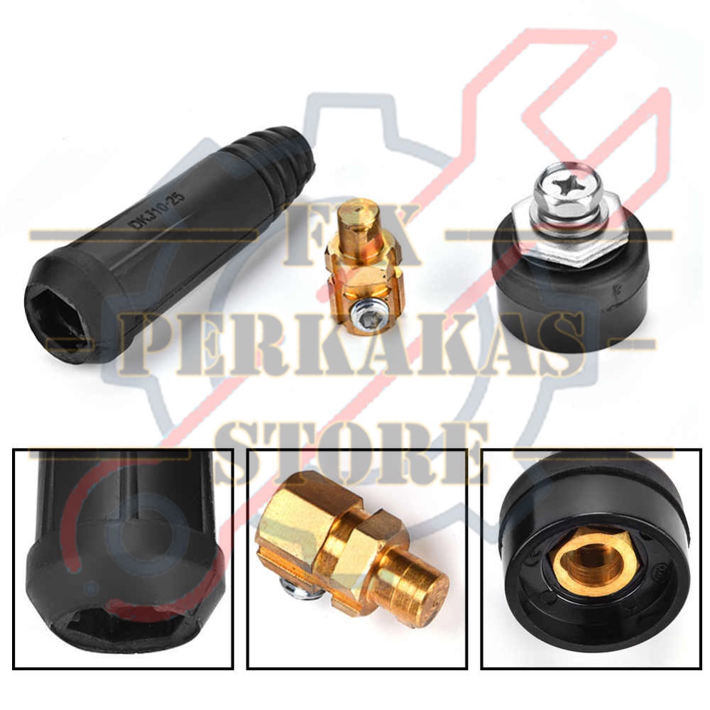 1 Set Connector Socket Massa & Kabel Mesin Travo Las 120A 160A 200A / 450 900 1200 Watt