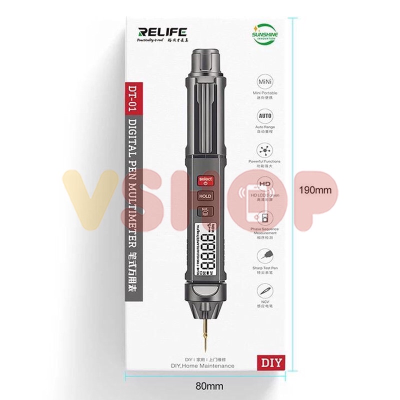 DIGITAL PEN MULTITESTER - MULTIMETER PEN DIGITAL RELIFE DT-01