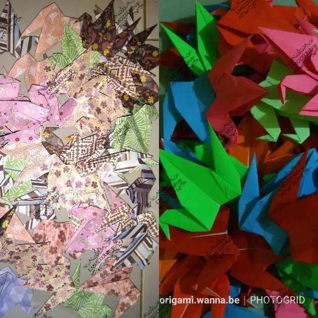 25 50pcs Origami Kertas Burung Hobi Koleksi Kerajian Diy Pesta Dekorasi Hiasan Seni Akesoris Kado Shopee Indonesia