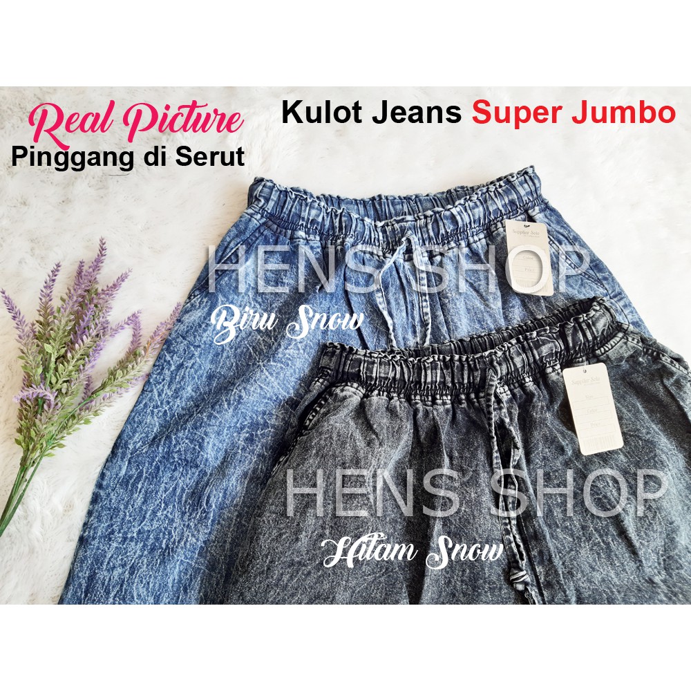 KULOT BASIC JEANS POLOS XL DAN JUMBO 4L