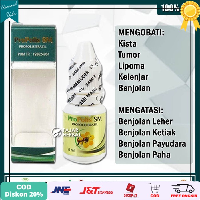 

◾COD◾ Obat Benjolan di Leher - Pada Ketiak - Payudara - Propolis SM Brazil