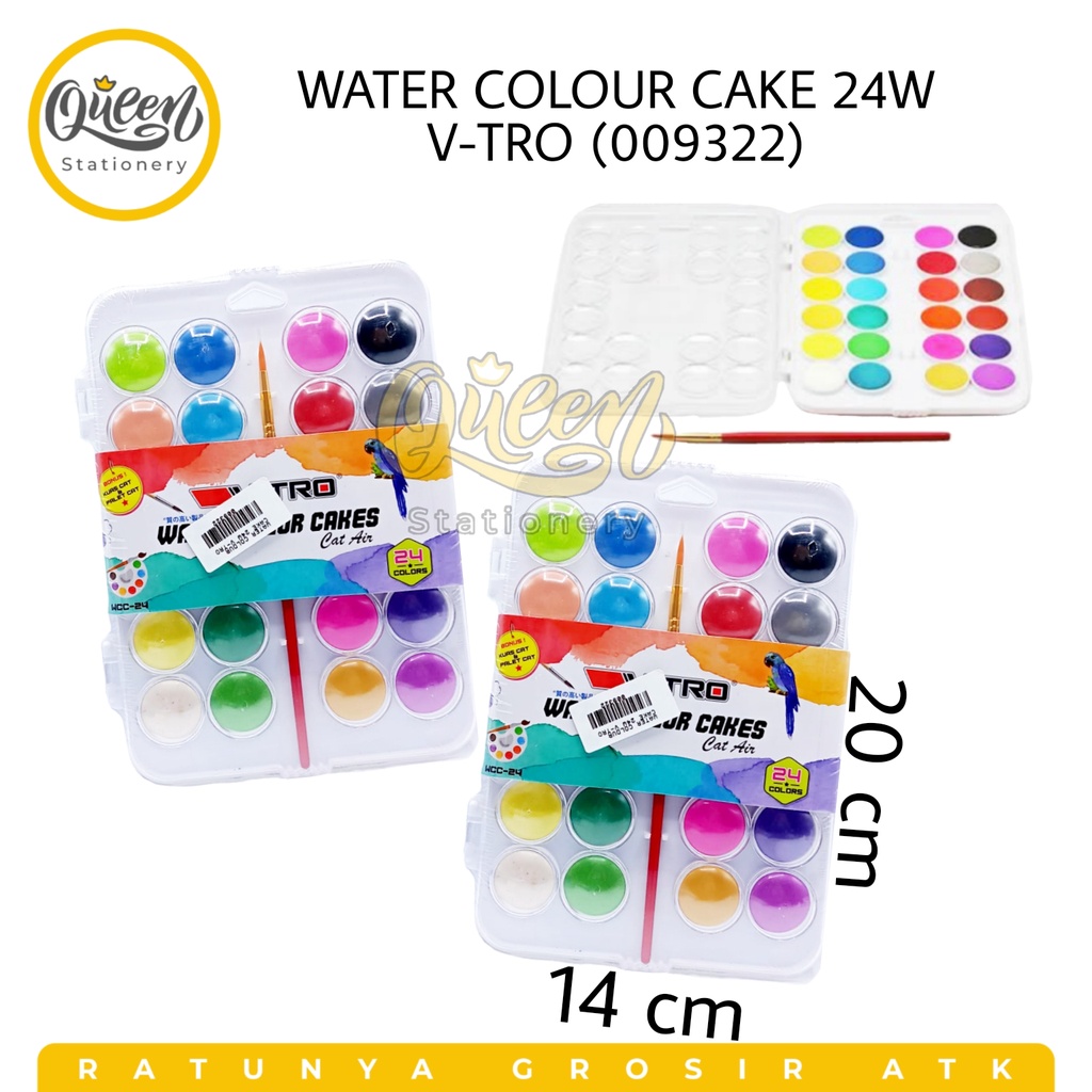 

CAT AIR V-TRO / CAT AIR 24 WARNA / WATER COLOUR CAKE 24W V-TRO (009322)