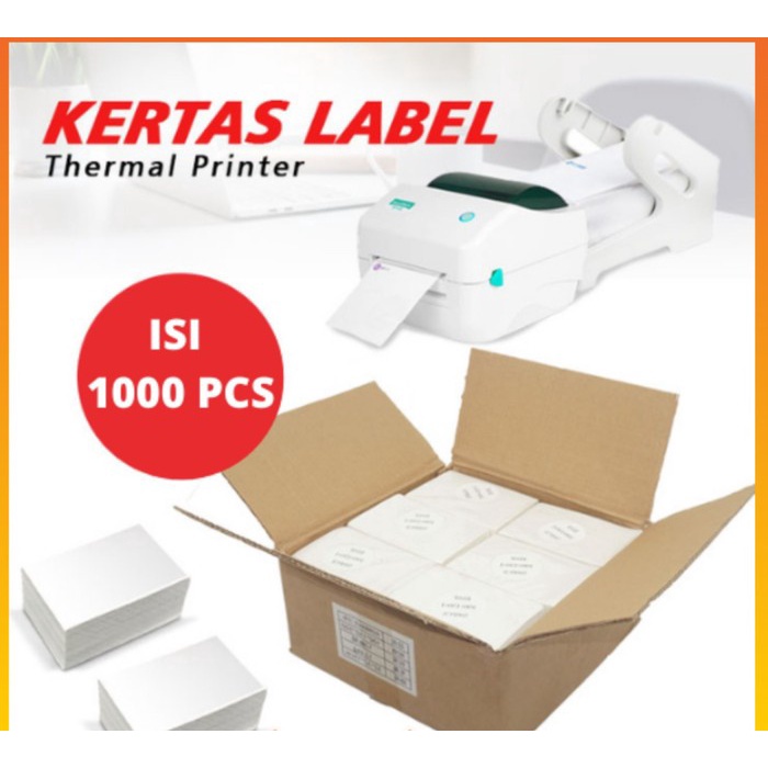 Kertas Thermal 100 X 150MM Label Thermal Bar E Isi 1000 Stiker Direct