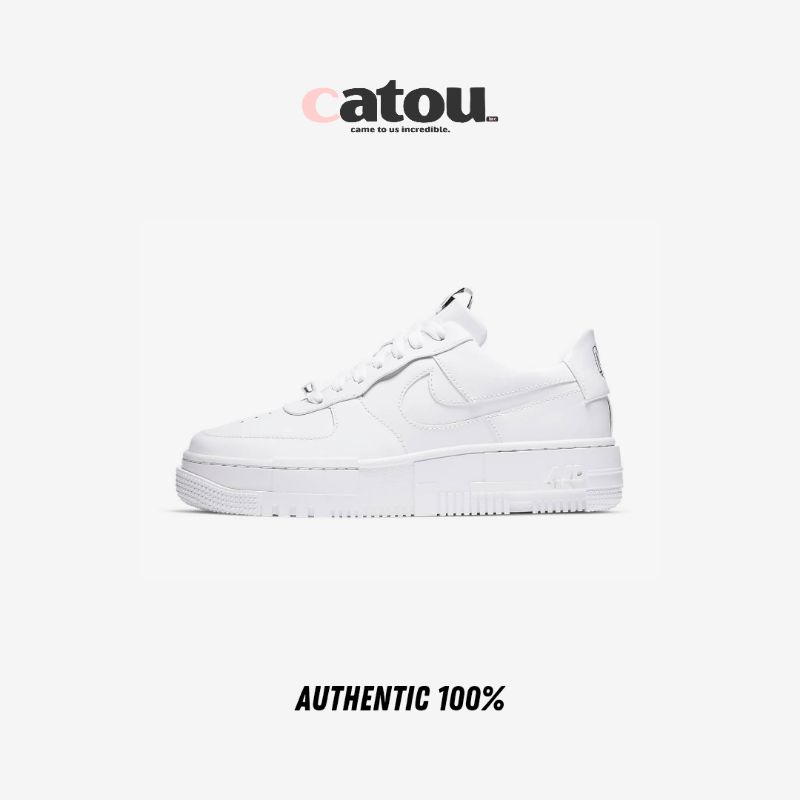 Nike Air Force 1 Pixel Triple White/Black/Sail/White Original 100% BNIB [RESMI]