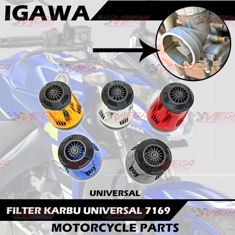 filter karbu - saringan udara karburator koso kipas pesawat jet racing universal pe &amp; pwk 24,26,28