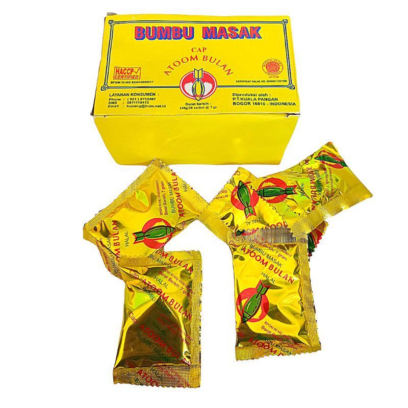 

Bumbu masak cap atom bulan per 1 pcs