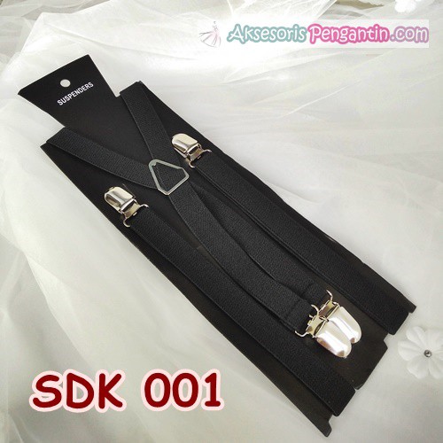 Suspender Pesta Hitam Pria l Aksesoris Tali Baju Bretel Kecil- SDK001