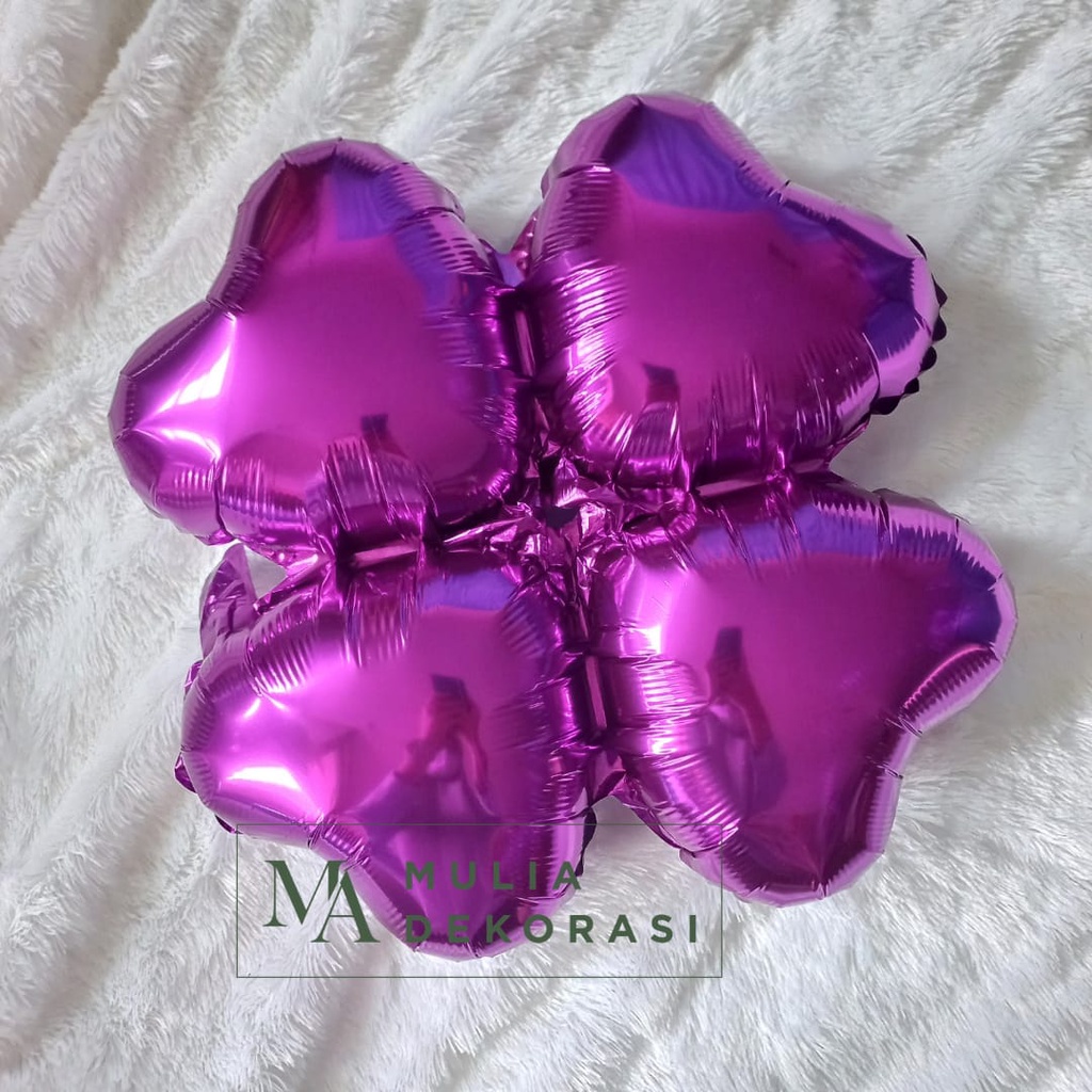 Balon Foil Clover Daun Keberuntungan Dekorasi Ulang Tahun Graduation Decoration