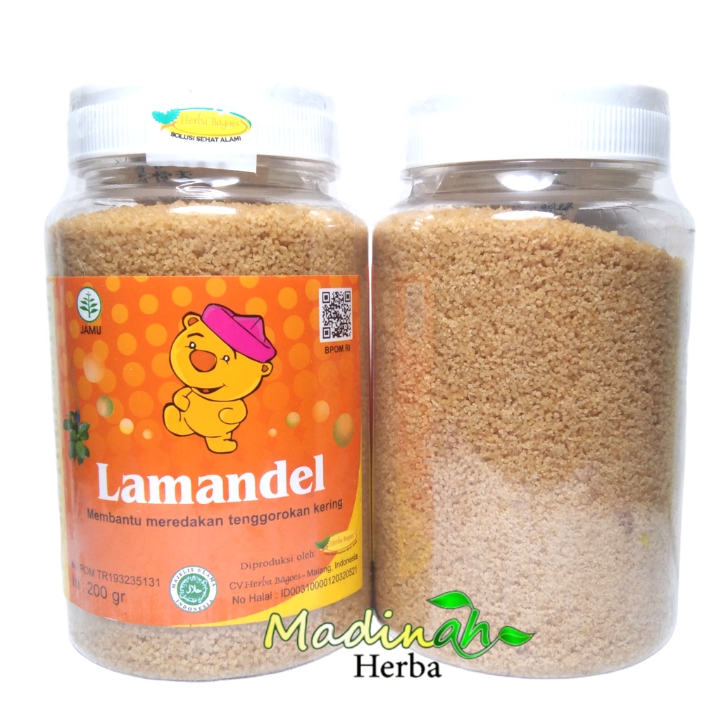 LAMANDEL Obat Herbal Atasi Amandel Bubuk 200 gr Kemasan Baru Botol